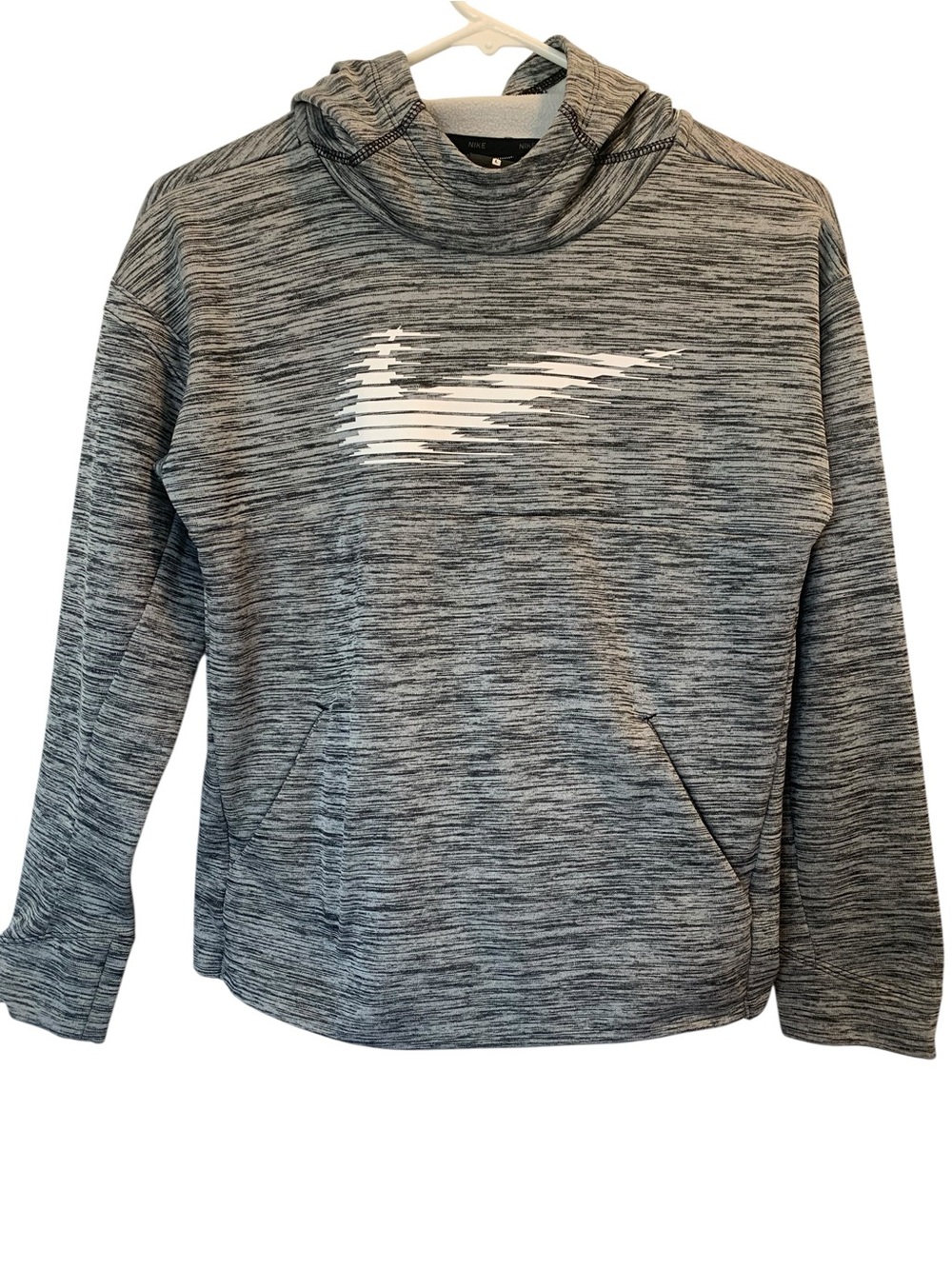Nike Hoodie Girl’s Gray with Kangaroo Pocket Size Large
